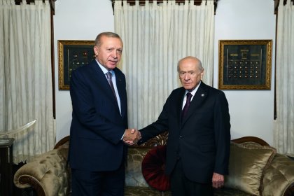 Cumhurbaşkanı Erdoğan, MHP Genel Başkanı Bahçeli ile bir araya geldi