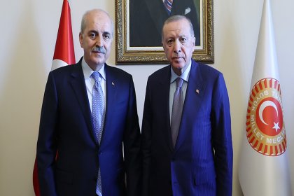 Erdoğan, TBMM Başkanı Numan Kurtulmuş’u ziyaret etti