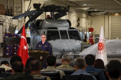 Millî Savunma Bakanlığının Haftalık Basın Bilgilendirme Toplantısı TCG Anadolu’da gerçekleştirildi