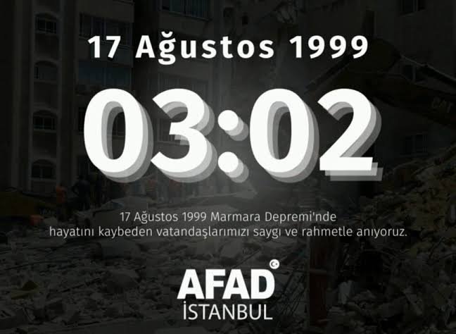 AFAD : 17 Ağustos'u Unutmuyoruz! AFAD : 17 Ağustos'u Unutmuyoruz!