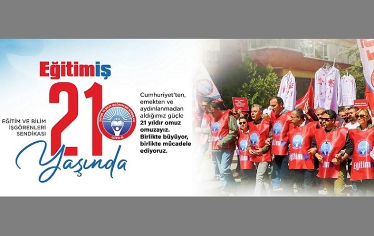Eğitim-İş Sendikasının  21. kuruluş yıl dönümünde Emek Ödülü Bağımsız Maden İşçileri Sendikası'na verildi