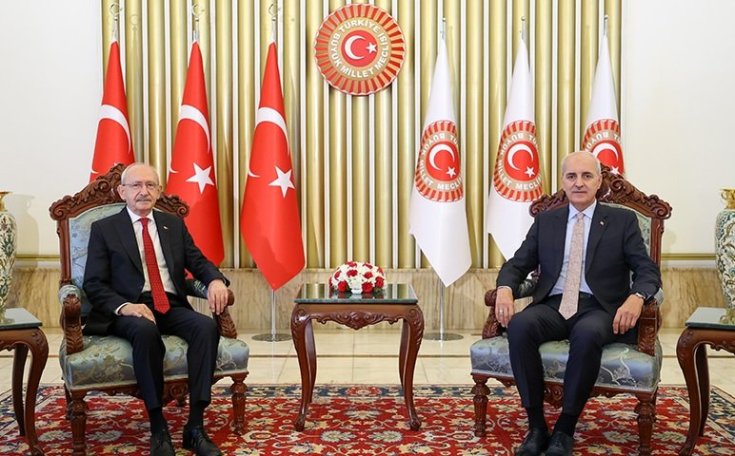 Numan Kurtulmuş, TBMM'de CHP Genel Başkanı Kemal Kılıçdaroğlu ile görüştü Numan Kurtulmuş, TBMM'de CHP Genel Başkanı Kemal Kılıçdaroğlu ile görüştü