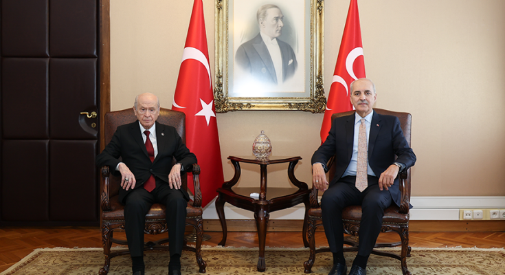 TBMM Başkanı Numan Kurtulmuş, MHP Genel Başkanı Devlet Bahçeli ile görüştü