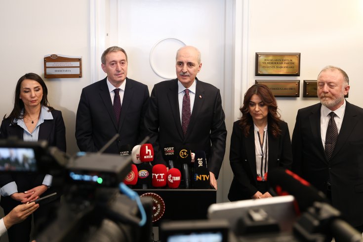 TBMM Başkanı Numan Kurtulmuş, TBMM'de DEM Partiyi ziyaret etti