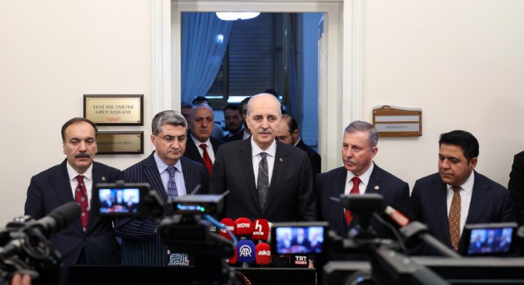 TBMM Başkanı Numan Kurtulmuş, Yeni Yol Partisi'nin TBMM Grubunu ziyaret etti