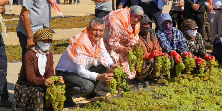 YENİ Parti Genel Başkanı Özgür Özel, Manisa’da üzüm bağında çiftçilerle buluştu