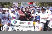 Doruk Madencilik işçileri Yıldızlar SSS Holding önünde: Niye ezilen hep işçi, madenci oluyor?