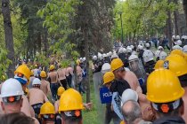 Doruk Madencilik işçilerine biber gazlı polis müdahalesi