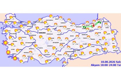 18 Ağustos Hava Tahminleri