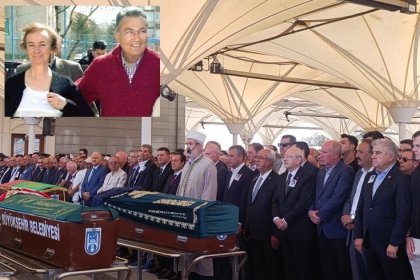 CHP Genel Başkanlarından Merhum Deniz Baykal'ın eşi Olcay Baykal, için Karşıyaka Mezarlığında cenaze namazı kılındı