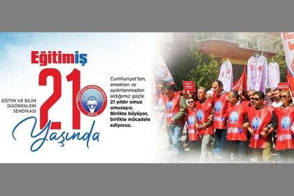 Eğitim-İş Sendikasının 21. kuruluş yıl dönümünde Emek Ödülü Bağımsız Maden İşçileri Sendikası'na verildi
