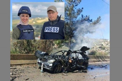 İsrail’in Lübnan'da gazetecileri taşıyan aracı hedef aldığı saldırıda 3 gazeteci hayatını kaybetti