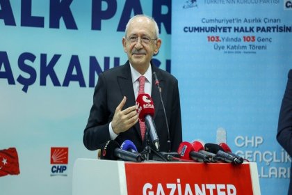 Kılıçdaroğlu, CHP’nin 103. yılında 103 genç üye katılım töreninde gençlere seslendi: Atatürkçülük geleceği demokrasiyle inşa etmektir!