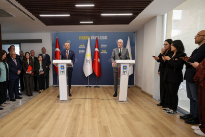 Özgür Özel'den, İYİ Parti Genel Başkanı Müsavat Dervişoğlu'na ara seçim ziyareti